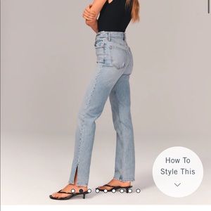 Abercrombie 90s Ultra High Rise Straight Jeans, 28
